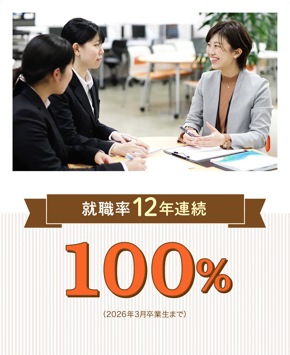 就職率11年連続100%